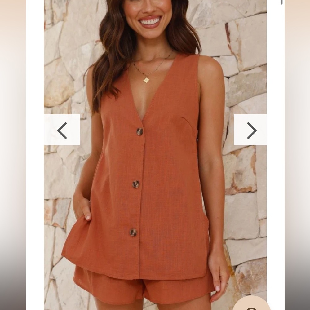 Two Piece Vest and Shorts Set - NEVER WORN